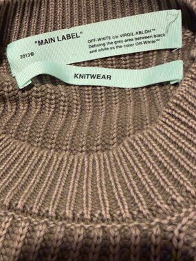 Men's Off-White cable knit sweater